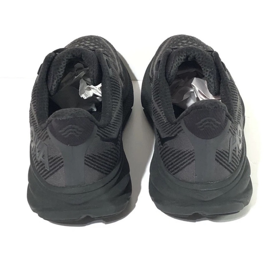 HOKA Black Clifton 9 Triple Black Running Shoes Men’s - Picture 7 of 9
